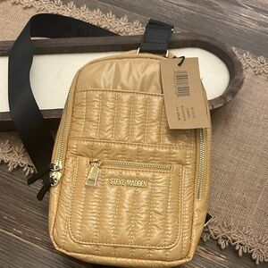 Steve Madden Tan quilted backpack